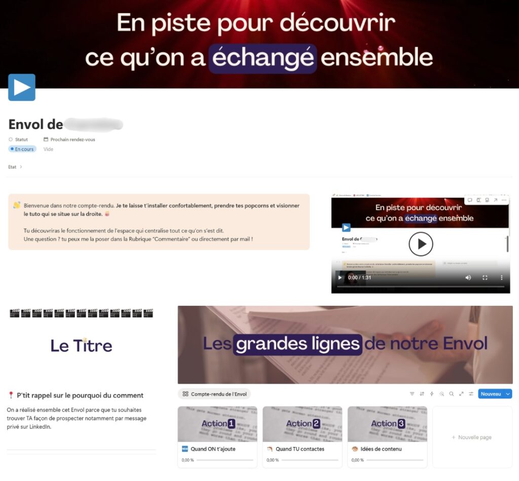 Envol de : En piste pour découvrir ce qu'on a échangé ensemble